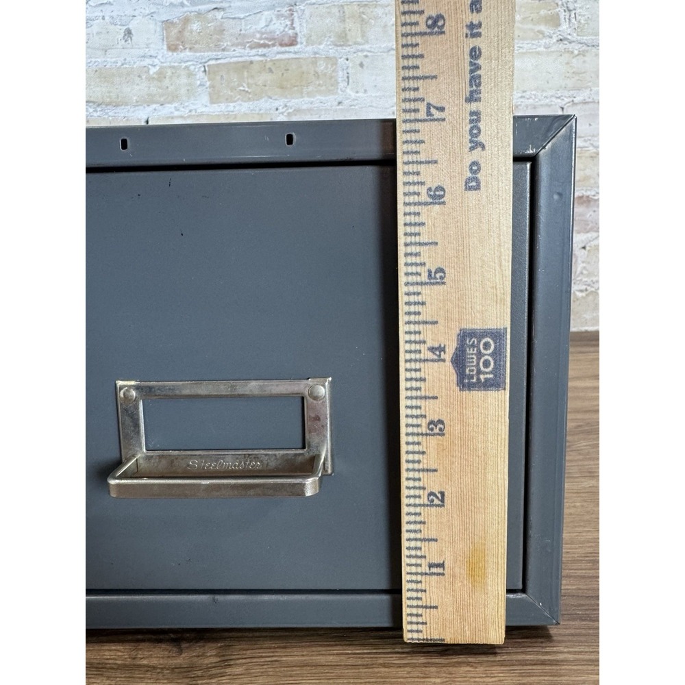 Vintage Steelmaster 5x8 Steel Index Card File Drawer Gray Metal Cabinet USA - Picture 14 of 16